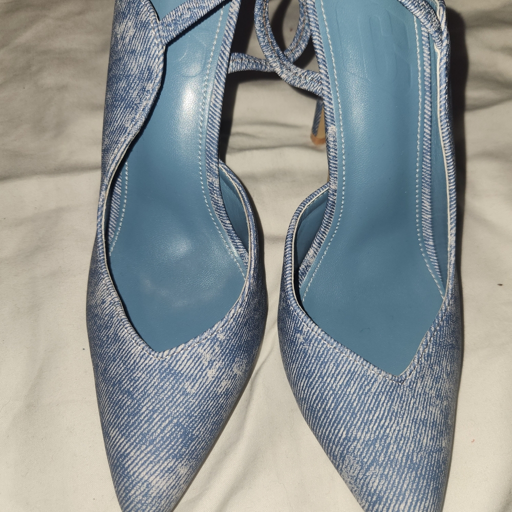 Denim Blue Pointed-Toe Women’s Heels
